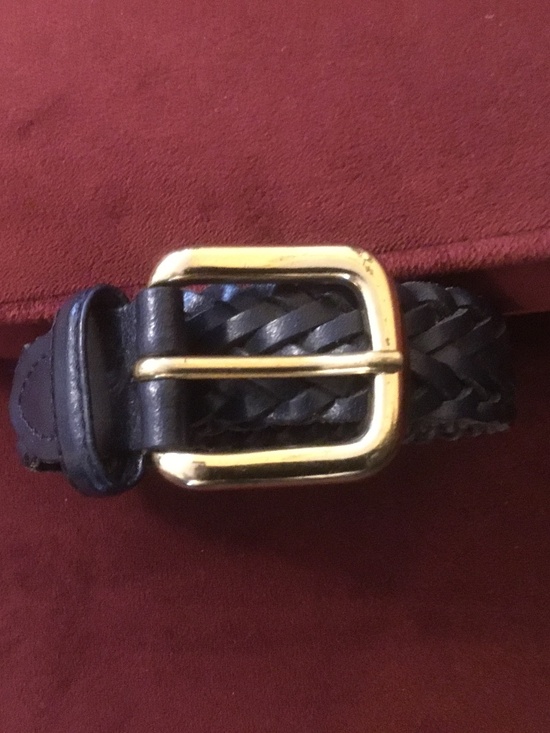 Accessories - Women’s Genuine Leather Braided Belt -Blue size 26 (Guatemala)